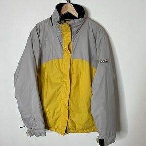 Roxy Snowboard Jacket Sympa Tex Professional Grey And Yellow Size Large Ski